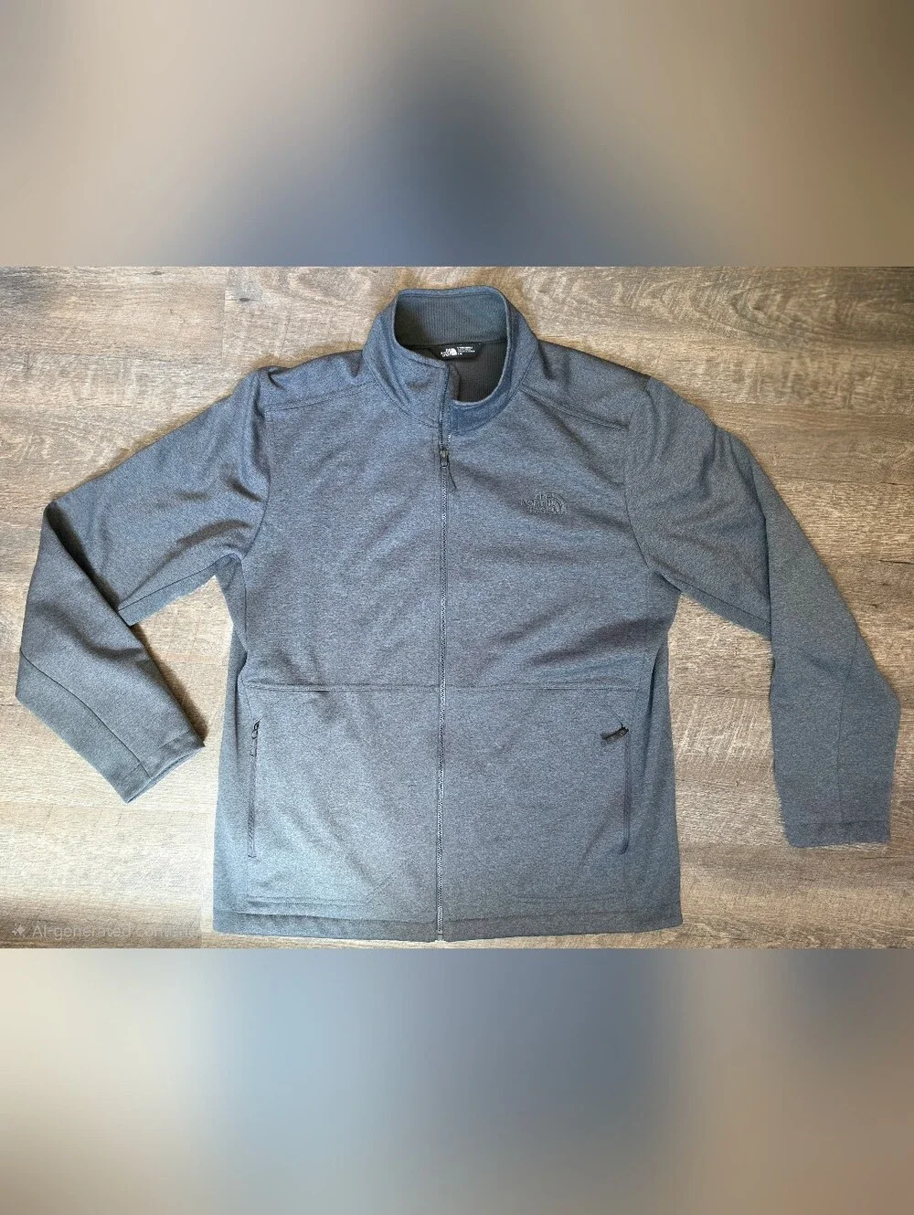 The North Face Apex Bionic Softshell Windwall Full Zip Jacket Mens L Grey Therma